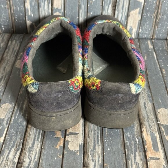 Dansko Gray Suede and Knit Cuff Brittany Clogs Sz. 40 - Picture 4 of 10